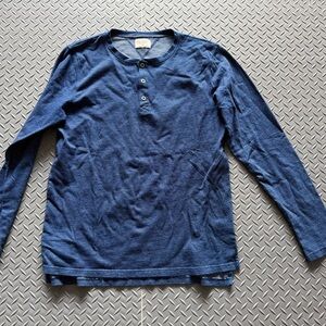 Nudie Jeans Navy Long Sleeve Henley